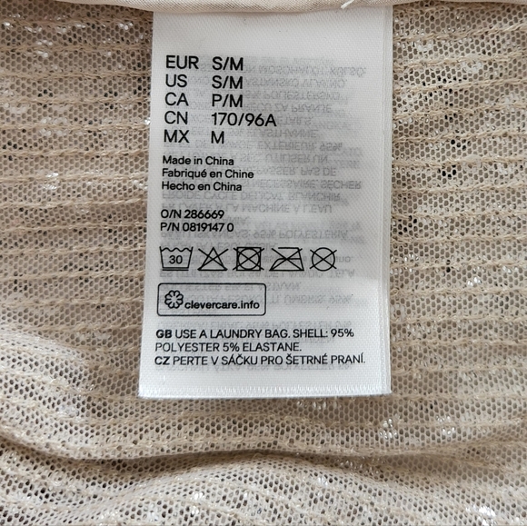 🆕️ H&M Metallic Gold Long Sleeves Small Top NWT - Picture 8 of 9